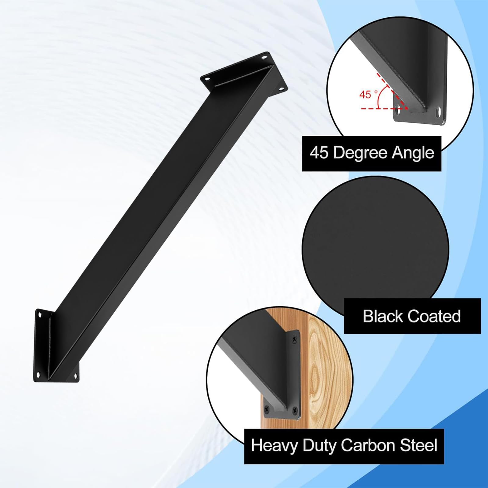 8 Stück 45-Grad-Winkelhalterung, Balkenverbinder/Pfostenverbinder | Eckverbinder Holzverbinder, Eckhalterung Holzbalken Pavillon Halterungs Set, Pergola Verbinder/Pergola Brackets