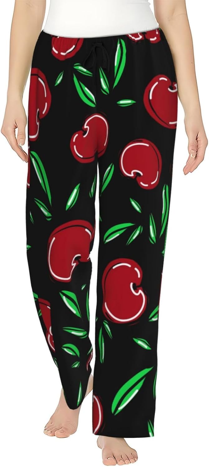 Women'S Soft Pajama Pants,Comfy Casual Christmas Pug Dog Lounge Pants With Pockets,Sleep Pajama Bottoms For Women