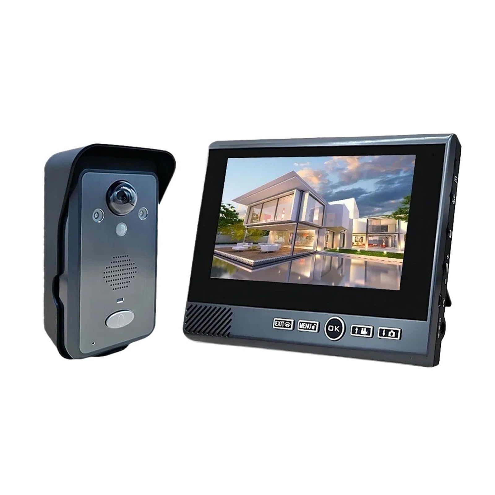 Hvsyvvsrl One Color 1080P Wireless Video Intercom Holeless Installation Motion Detection Long Standby Doorbell Two Way Audio