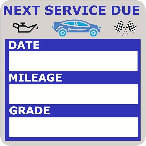 Oil Change Stickers, Static Cling 120 Count 2x2 Inches Oil Change Reminder Sticker for Windshield, No Residue Clear Next Service Due Maintenance Labels for Car Auto Vehicle Window Decals (Blue)