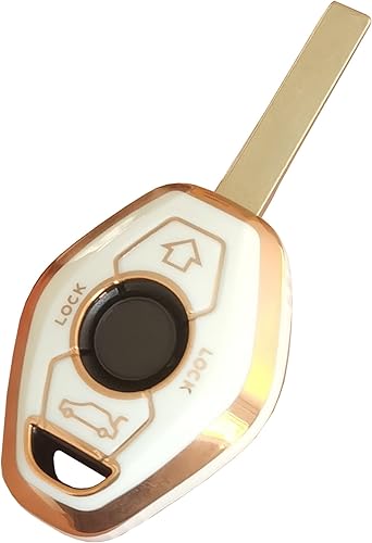 Miniatura 7 de Funda protectora para llavero de BMW, entrada sin llave, control remoto, con llavero compatible con BMW 3, 5, 7, Series M3, M5, M6, X3, X5, Z3, Z4