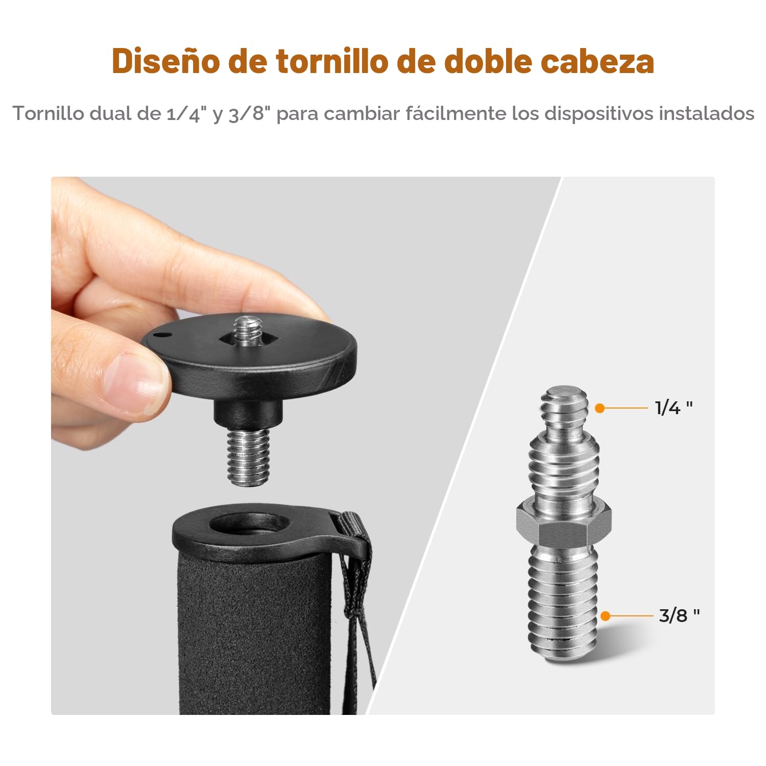 K&F Concept MS16 Monopié de 63 Pulgadas Aluminio con 5 Secciones,Monopié de Viaje de 160 CM para Cámaras DSLR, DSLM y Compactas con Correa de Mano, Capacidad de Carga de 10 KG