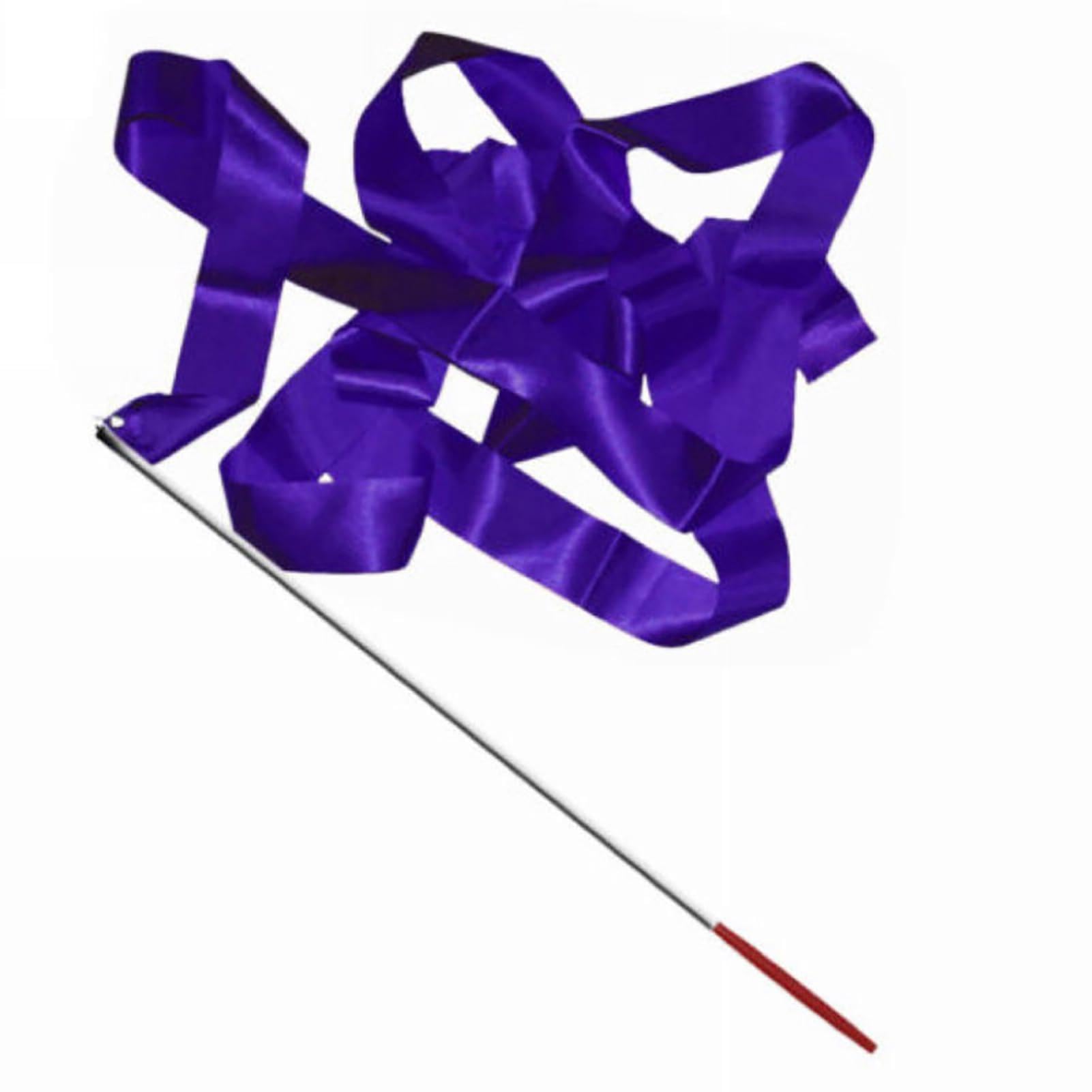 matumou 4M Colorful Dance Ribbon Gym Rhythmic Art Gymnastic Streamer Twirling Rod