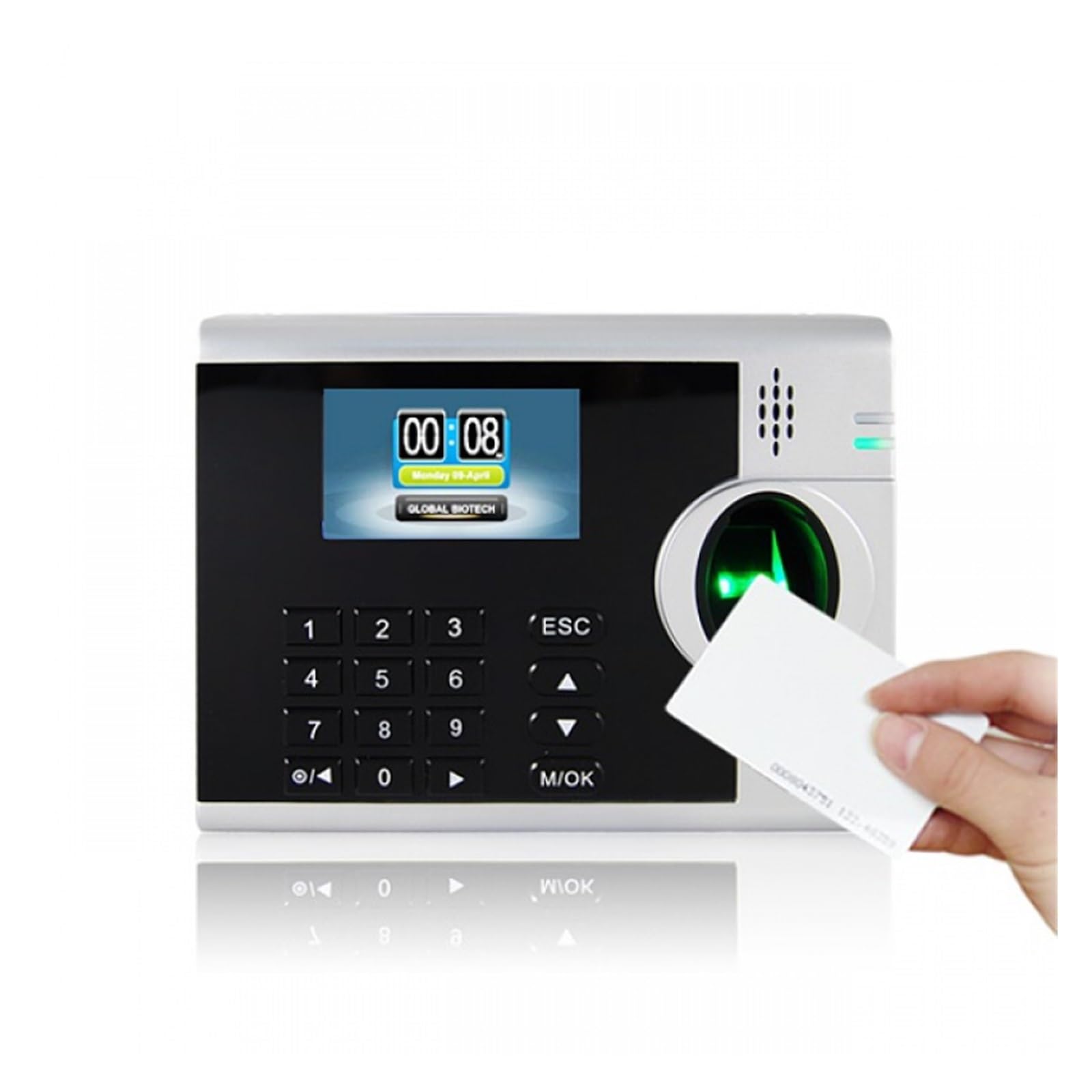 Máquina de asistencia de tiempo de huellas dactilares con pantalla LCD TFT de 3 pulgadas, software en la nube, soporte de servidor, dispositivo de grabación para seguimiento de empleados