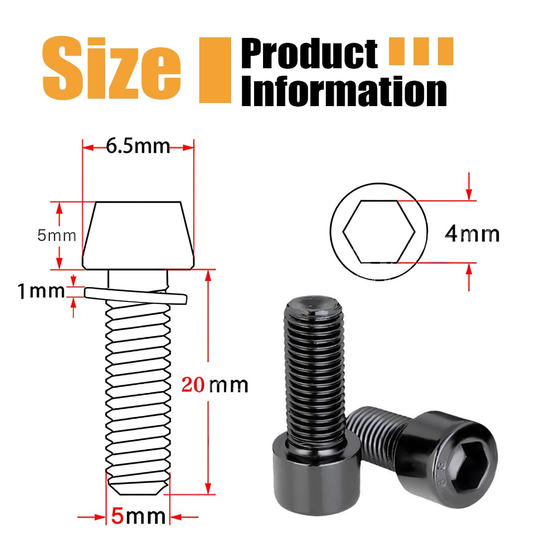 MaNeaz 6x M5x18mm Fahrradschrauben Violett - Vorbauschrauben Aus Edelstahl Für Mountainbikes