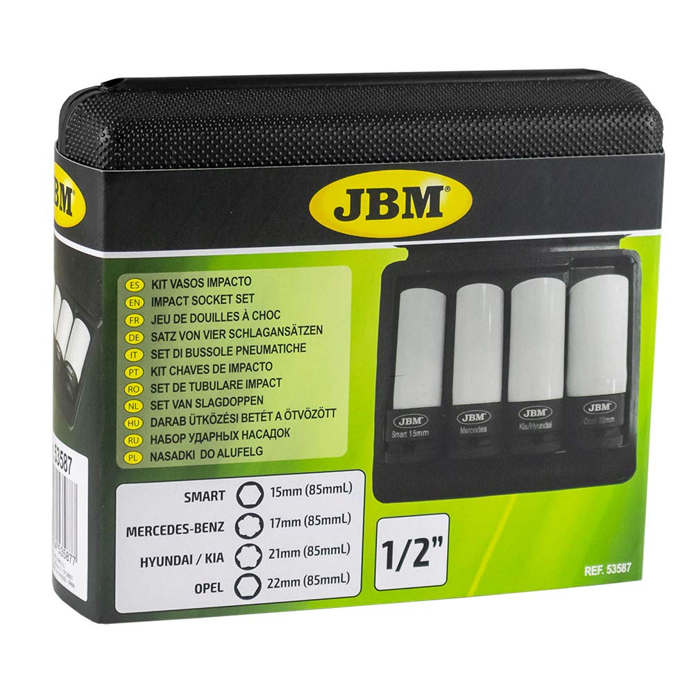 Set DE 4 Vasos DE Impacto para Llantas DE ALEACIÓN - 1/2" - 53587