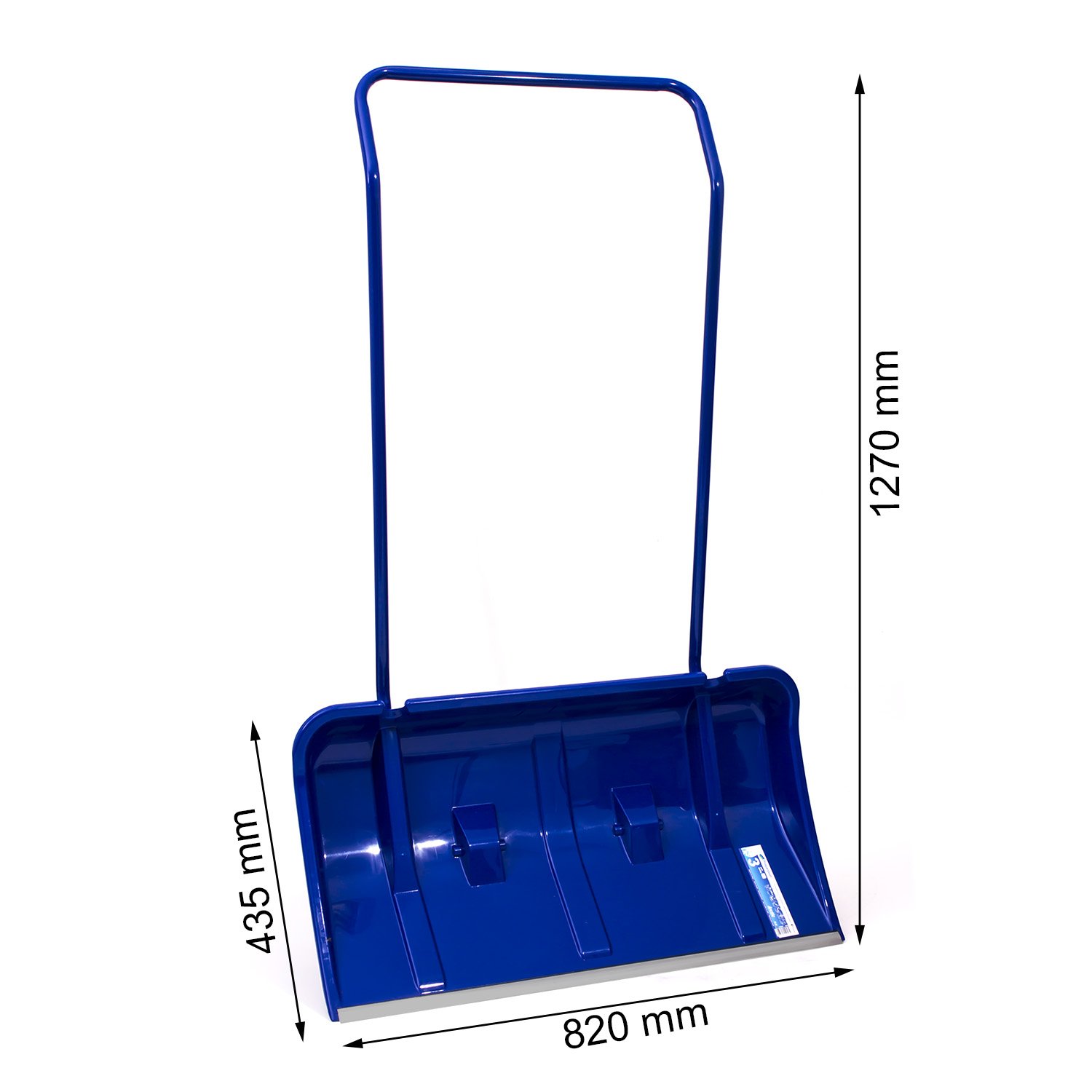 Pala da neve spingineve in plastica ARCTIC con ruote e manico in acciaio colore: blu