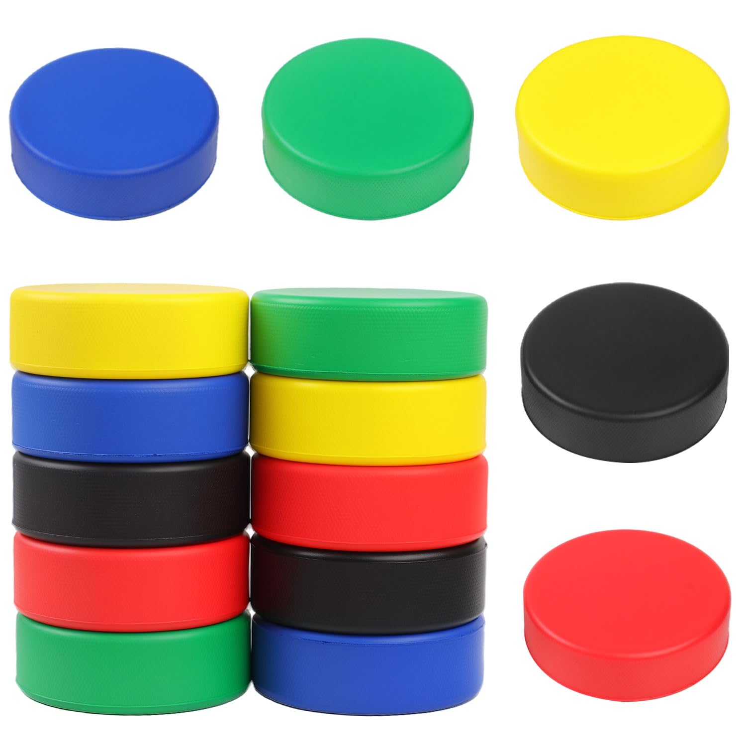 Cakmecwy Ice Hockey Pucks for Practicing and Classic Training, Sport Foam Ice Hockey Pucks Outdoor Sports Hockey Supplies for Adults Safe Official