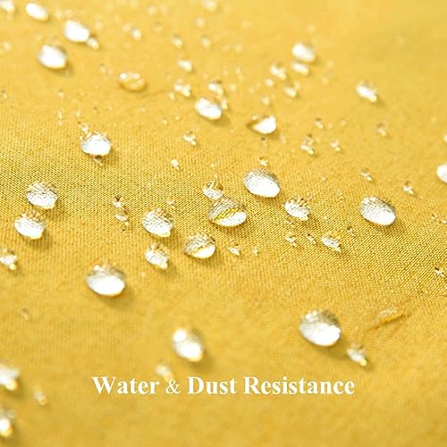 Miniatura 9 de MIULEE - Paquete de 2 fundas decorativas de cojín para exteriores, impermeables, de lino de algodón liso, con poliéster, para el jardín, patio,