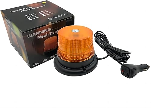Miniatura 4 de Luces LED ámbar de advertencia de seguridad estroboscópicas de emergencia giratorias con enchufe de encendedor de cigarrillos, magnéticas, para