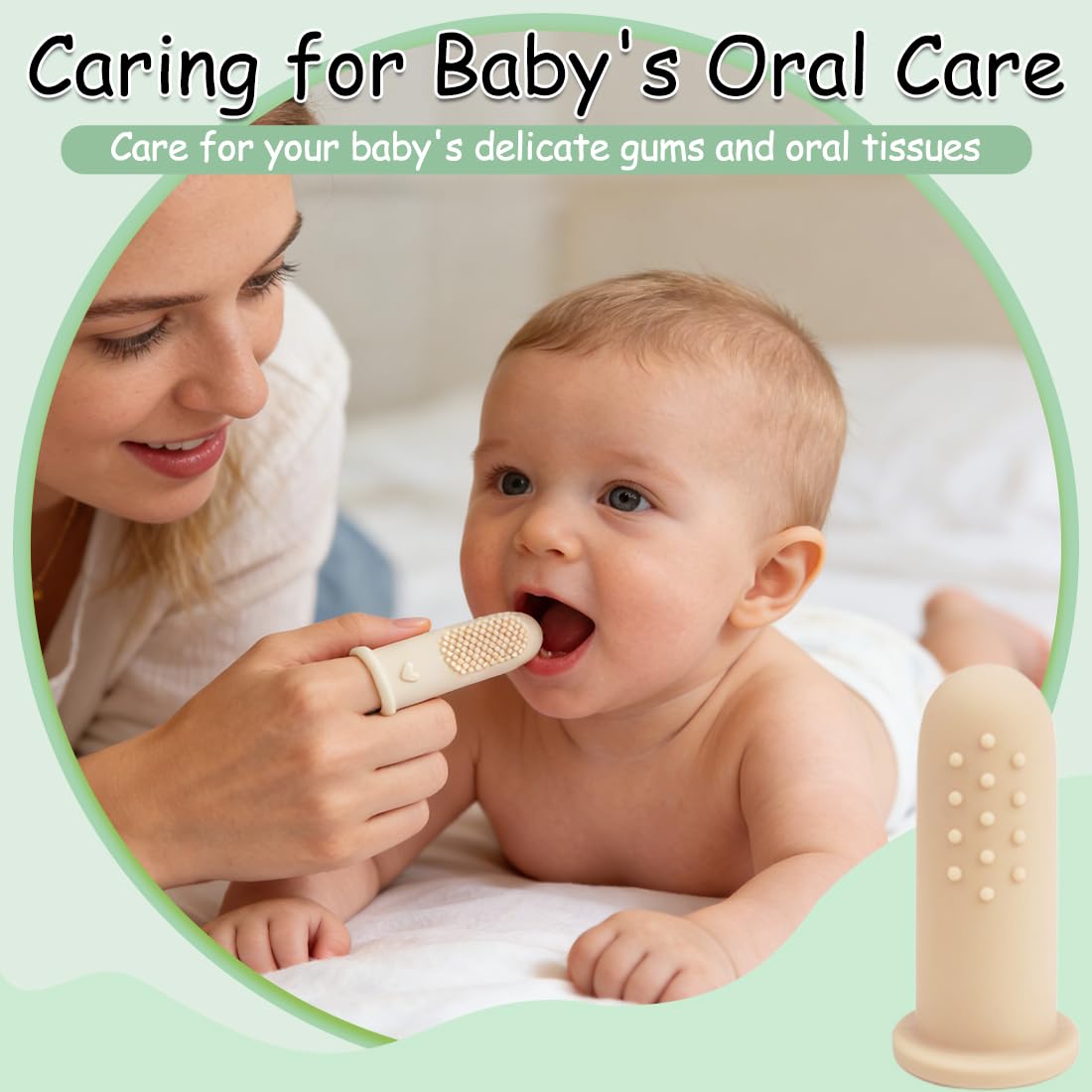 4 Pezzi Spazzolini da Dito in Silicone per Bambini, Spazzolino Neonati e Spazzolino Silicone per la Prima Igiene Orale, Massaggio Gengivale e Dentizione