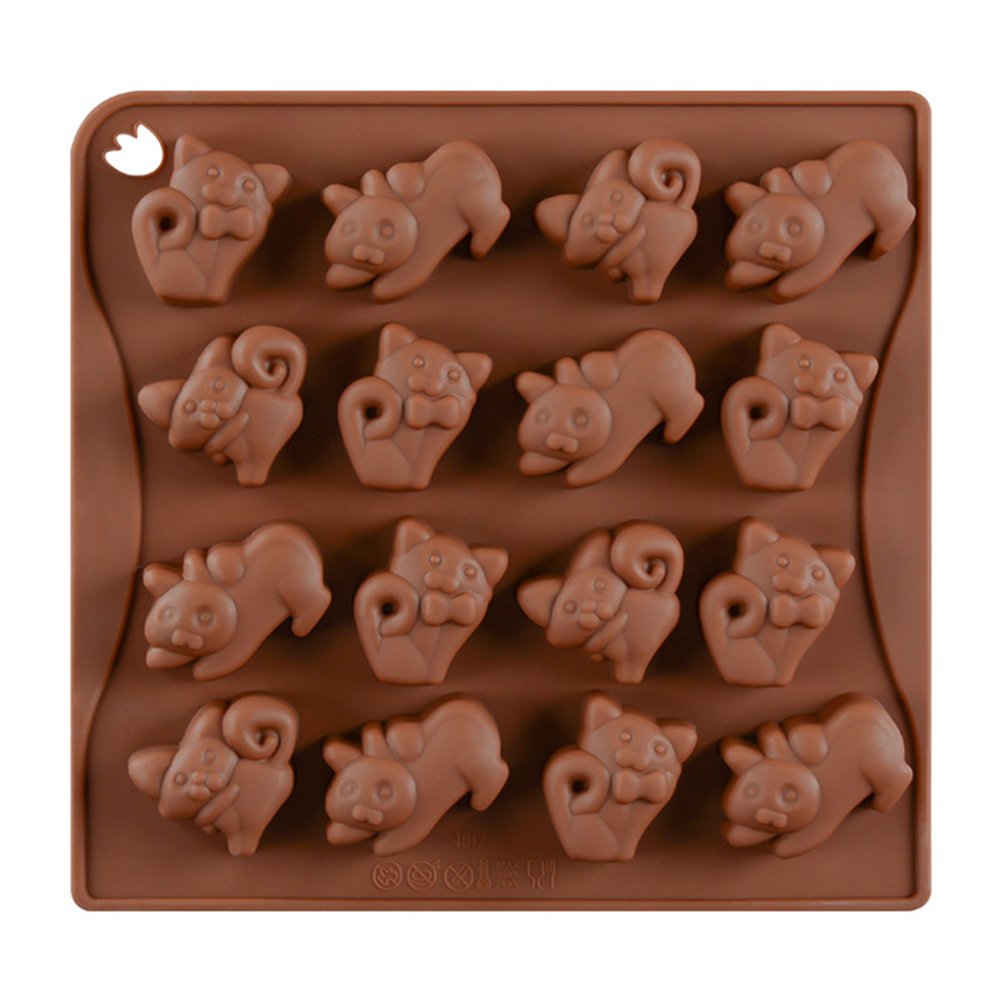 2 Stampi Per Cioccolatini A Forma Di Gatto - Silicone Antiaderente, Per Dolci, Torrone E Gelatina, MAMIAN - Foto 10