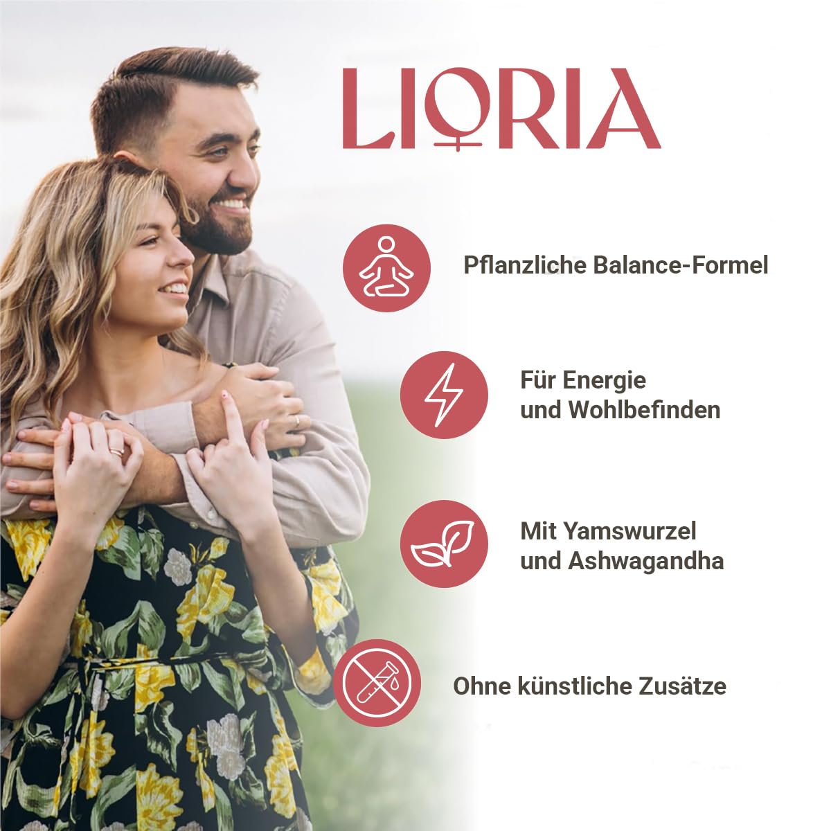 Lioria Wechseljahre Kapseln hochdosiert – Ashwagandha Yamswurzel vegan | Mit Eisen & B12 gegen Müdigkeit – Ashwagandha, Yamswurzel, Frauenmantel – vegan, laborgeprüft – 60 Kapseln, 30 Tage