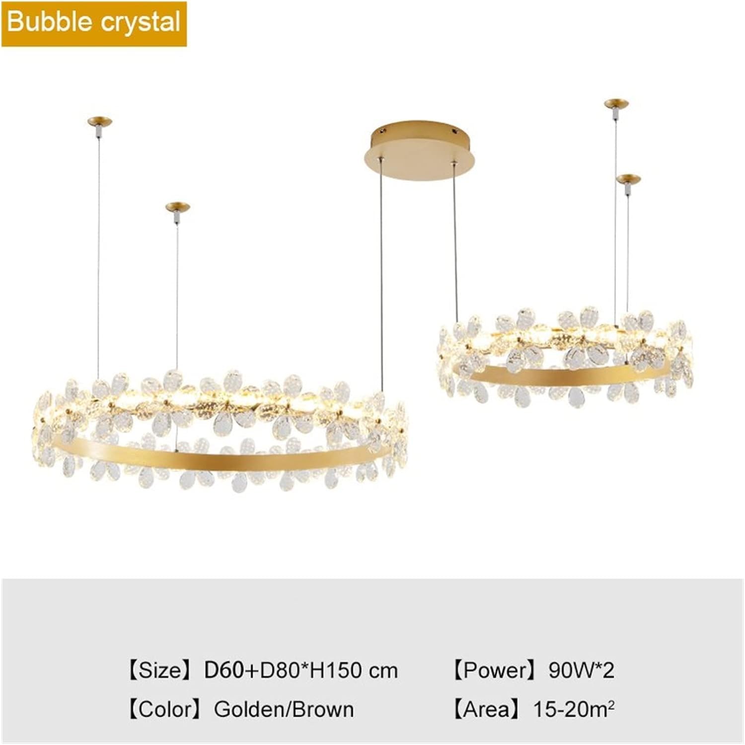LED Chandeliers, Modern Led Chandeliers Gold Living Room Light - Crystal Pendant Chandelier Lighting
