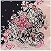 YOUR SMILE Silk Feeling Scarf Women's Fashion Pattern Pink Black Flower Large Square Satin Headscarf (307)