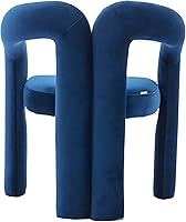 Vista 4 de SZLIZCCC Juego de 2 sillas de comedor modernas, sillas de sala de estar, sillón de tela, silla tapizada para sala de estar, cocina, oficina