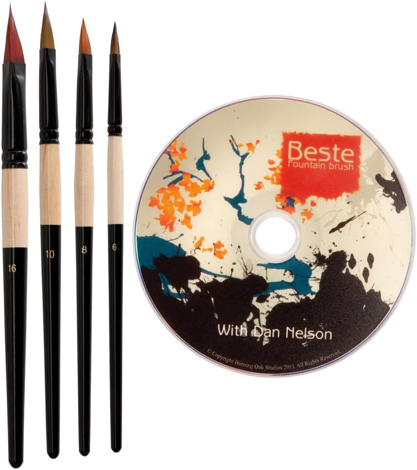 Creative Mark Beste Fountain Brush Set of 4 with DVD
