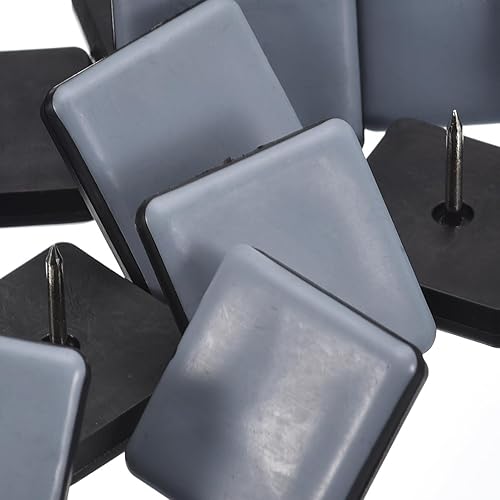 Miniatura 9 de uxcell Protectores de suelo para patas de silla, 16 piezas deslizantes cuadrados de PTFE de 1.5 pulgadas para muebles, almohadillas para muebles con