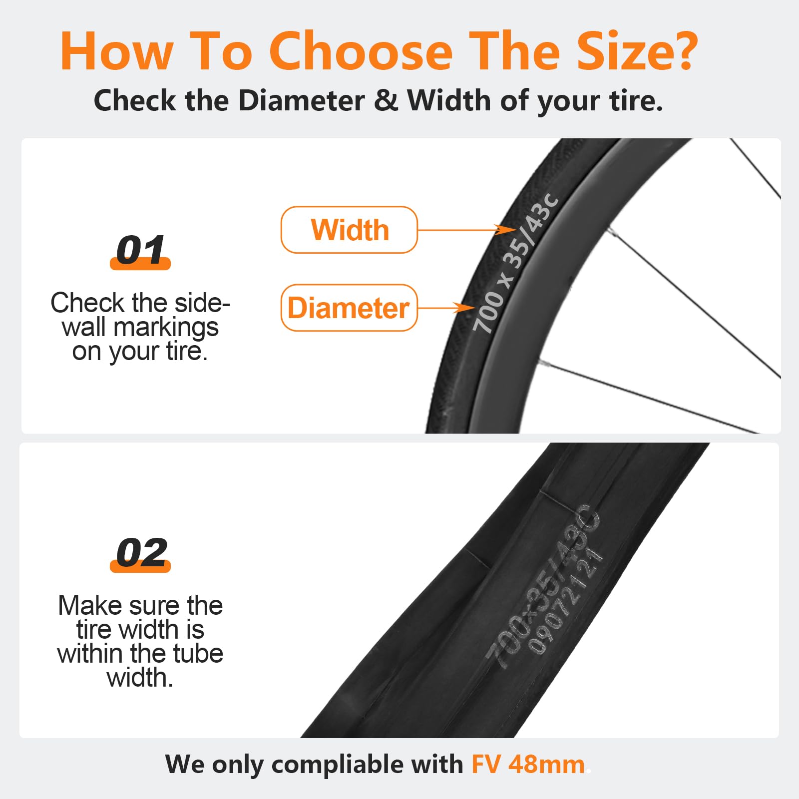 Sunlite Utili-T Standard Schrader Valve Tubes, Black (29 x 2.50-3.00 48mm)