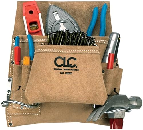 Custom Leathercraft Bolsa de gamuza para herramientas y clavos