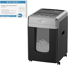 BONSEN 300-Sheet Autofeed Paper Shredder and 50 Pack Lubricant Sheets