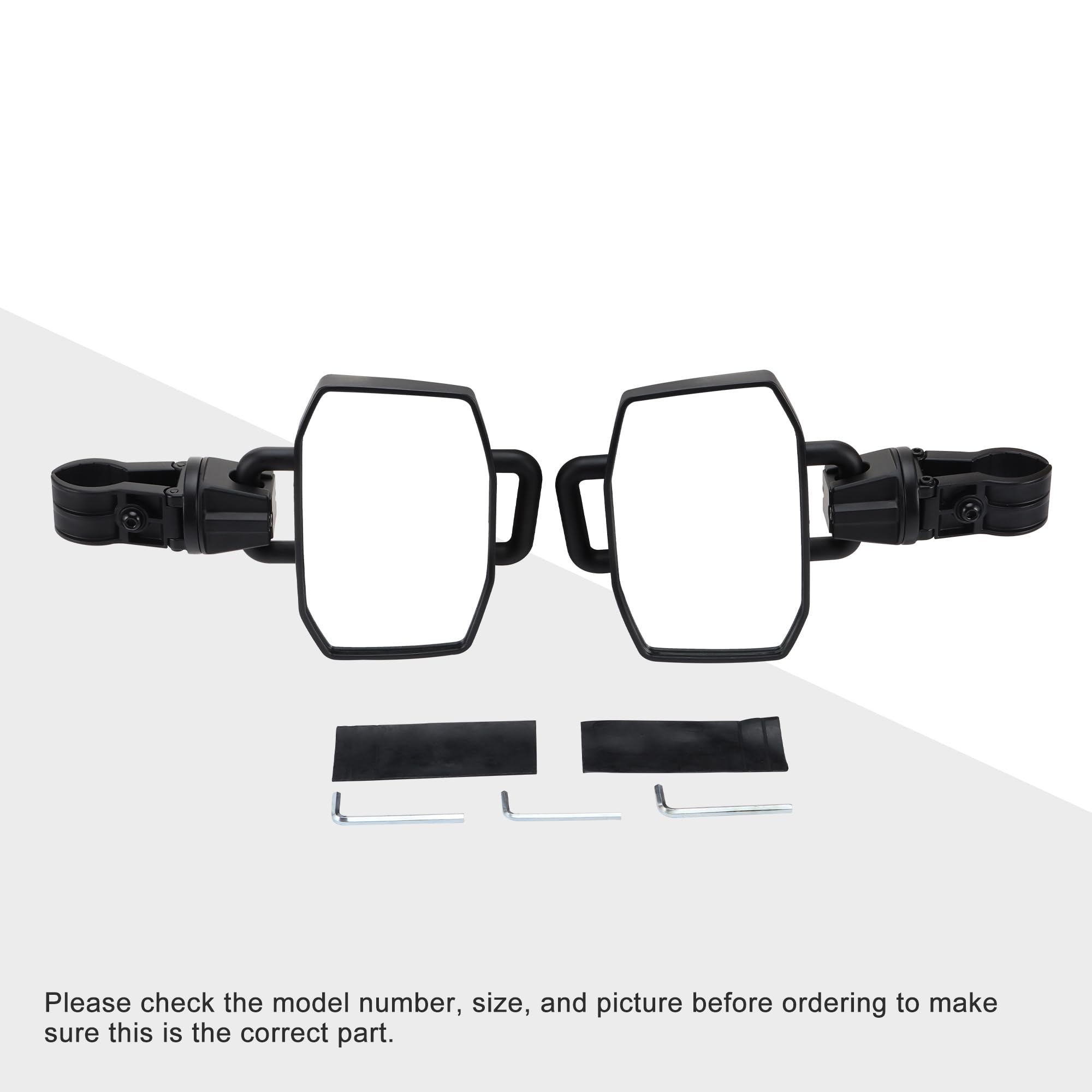 GOOFIT 1.75 "2" Barra jaula antivuelco ajustable Offroad Negro Retrovisor Retrovisor Espejo Lateral Reemplazo Para Teryx ere Gator Rhino YXZ RZR Dune Buggy playa ATV UTV Arctic Cat Polaris RZR Kwasaki