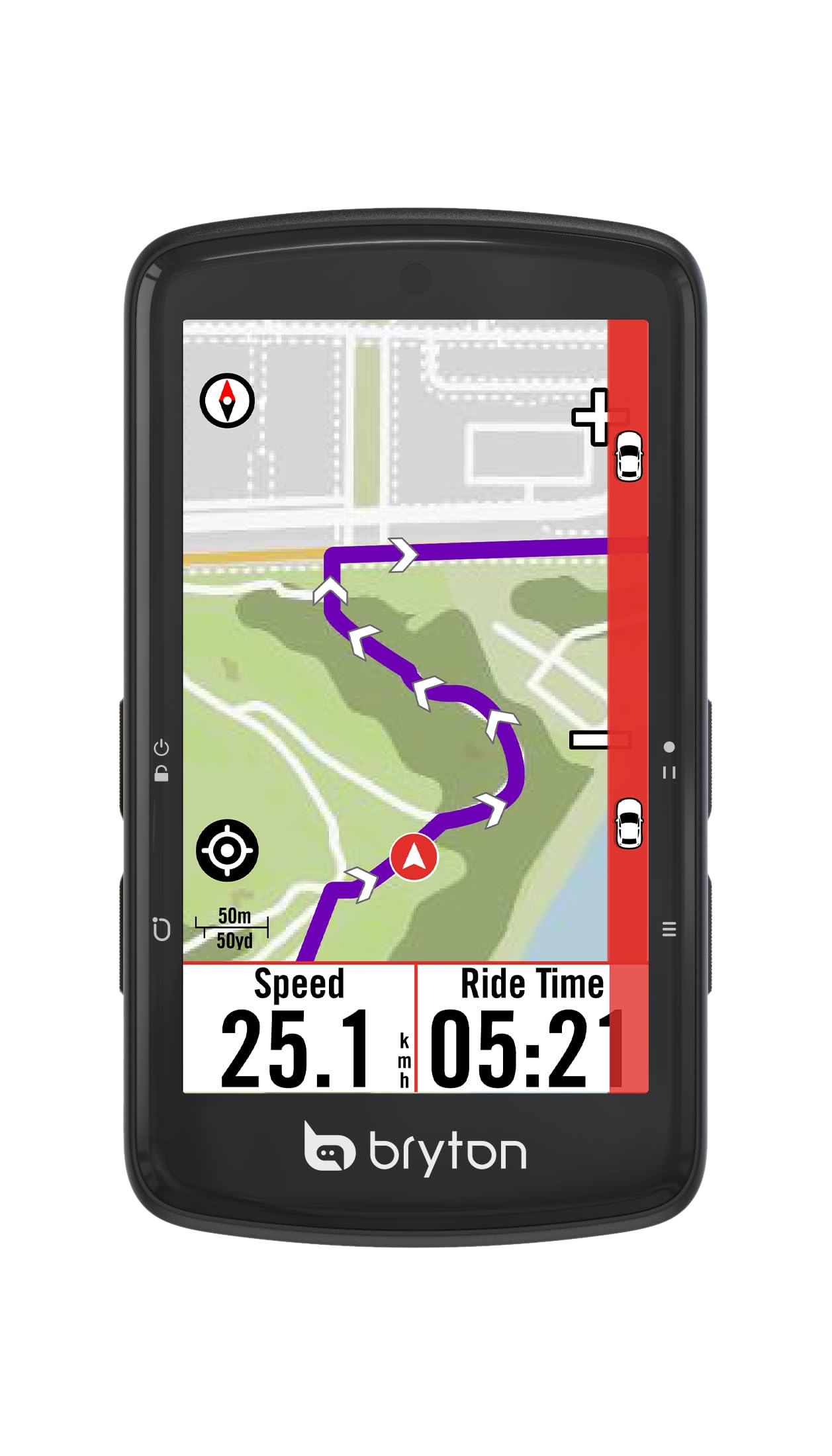 Bryton Rider S810 Pack Total 3 Sensores (Velocidad, Cadencia, Pulso) | Ciclocomputador GPS Táctil Color 3.5" | Batería 50h | Mapas Europa y Voz | Kit Ant+/BLE, Radar y E-Bike