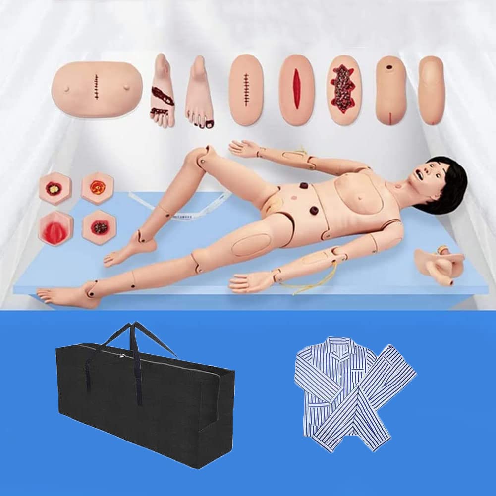 YNIYUJKL Demonstration Human Wound Modules Care Training Manikin Patient Care Model Life Size For Nursing Medical Training Teaching And Education Supplies Men Women