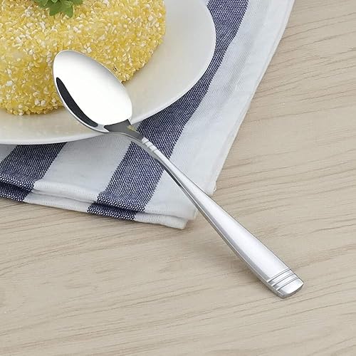 Miniatura 3 de DynkoNA Juego de cucharas pequeñas de acero inoxidable de 12 piezas, cucharadita de acero inoxidable