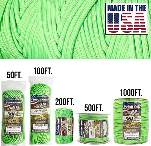 Image of TOUGH-GRID 750 Paracord, 100% Nylon, Made in USA, Type IV Mil-Spec Cord