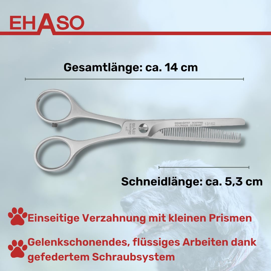 EHASO einseitige, hochwertige Modellierschere, 14cm, 34er Zahnung