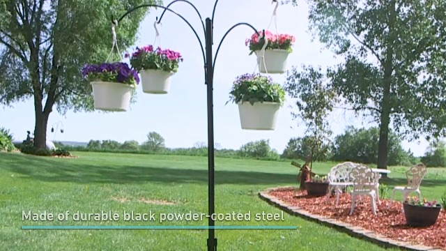 Amazon.com: Sunnydaze 4-Arm Hanging Basket Plant Stand with