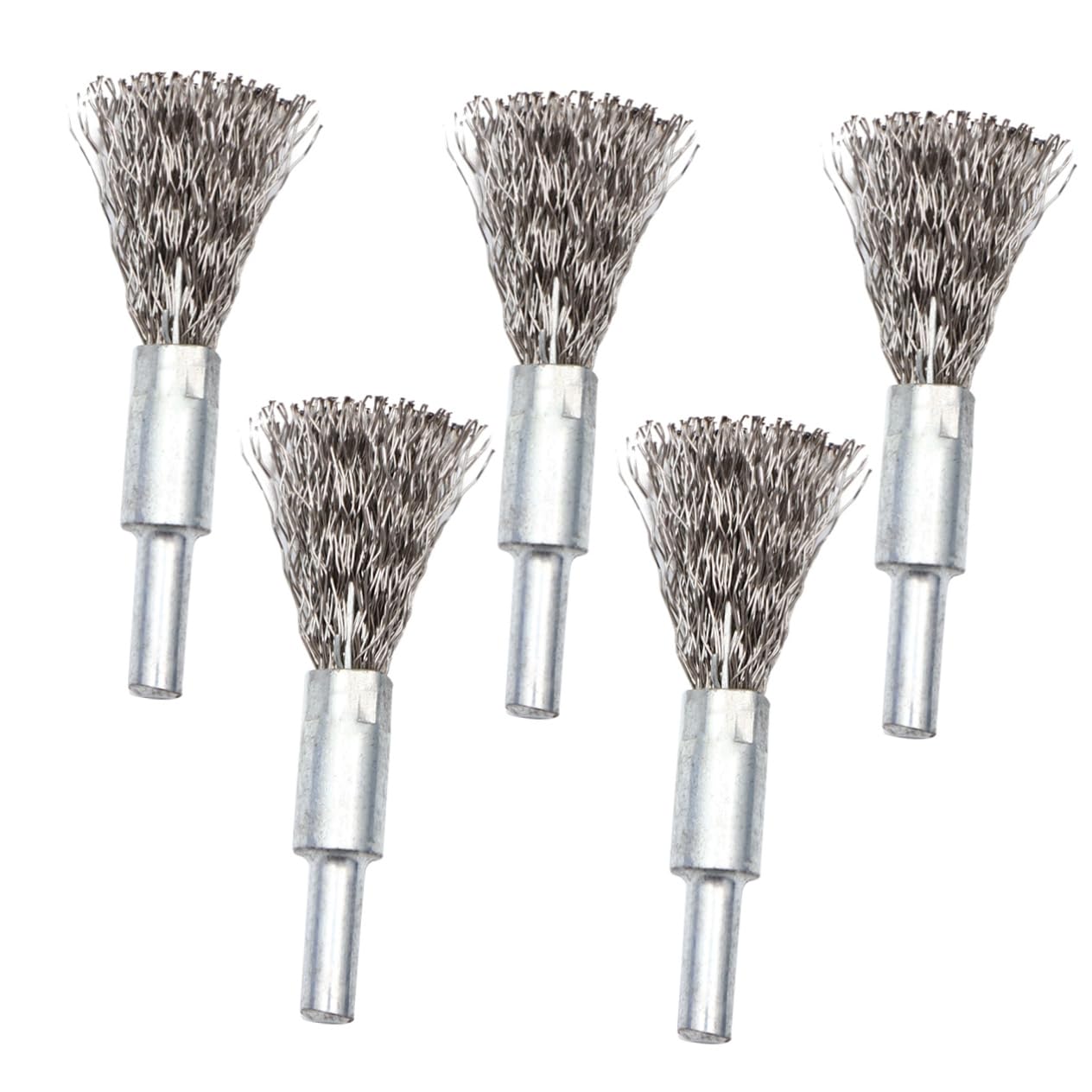 NOLITOY 5pcs Power Wire Brush for Drill Stainless Steel Wire Brush Head for Cleaning Polishing Grinding Rust Removal