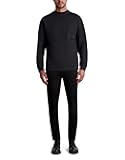 KARL LAGERFELD Men's Boucle Pocket Long Sleeve Lt Weight Sweatshirt