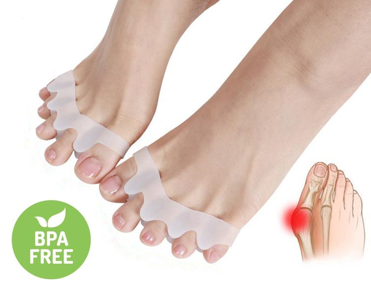 Buy Toe Separator Gel Toe Straightener Corrector, Bunion Corrector for