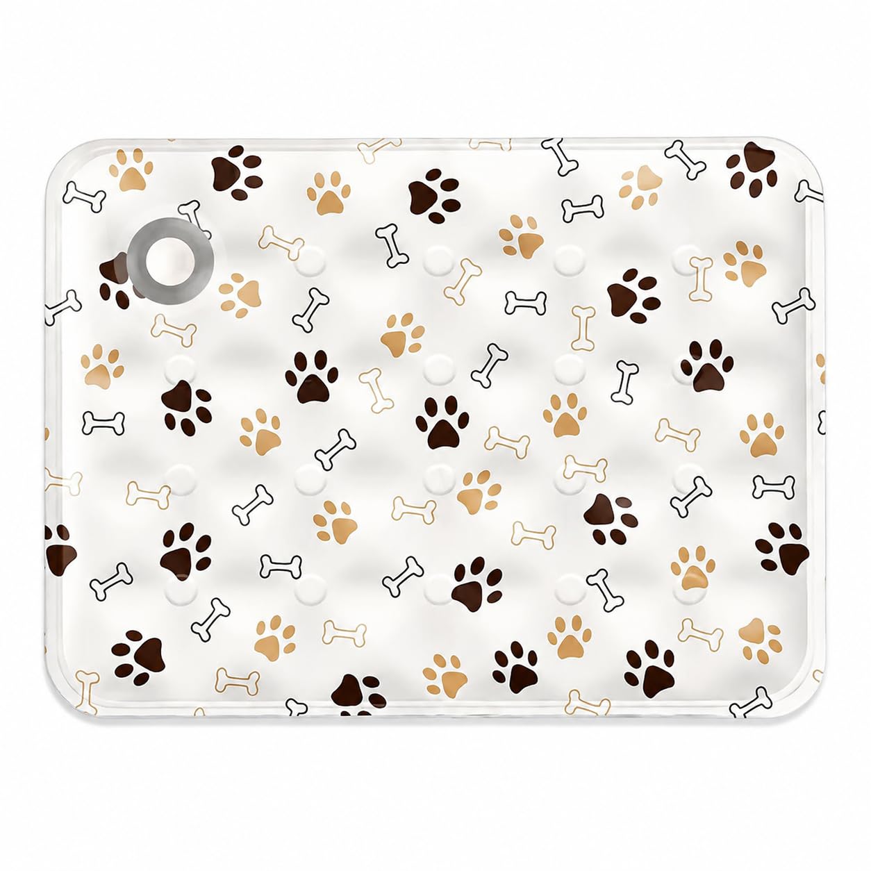 JILLICK XL Water-Filled Dog Cool Mat, Foldable Cream Pet Pad for Cats