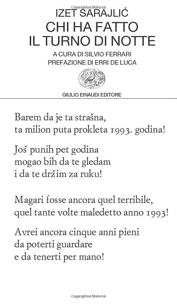 Chi ha fatto il turno di notte (Collezione di Poesia)