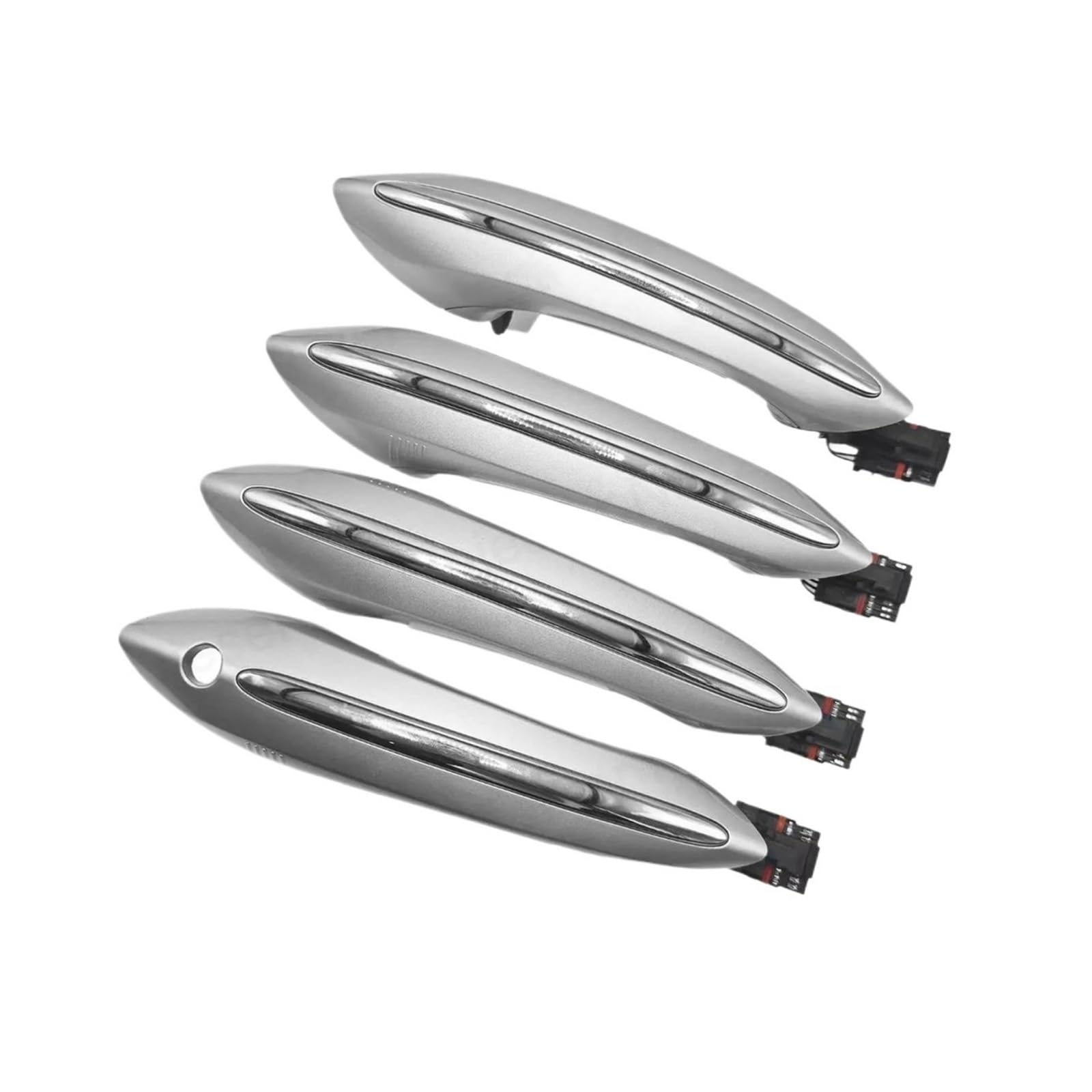 Mtvtfecewg 4Pcs Silver Lhd Car Exterior Door Handle Keyless For 520I 528I 530I 535I M5 F07 F10 F11 F06 F01 F02 F03 F04 Lhd (4Pcs Silver Lhd)