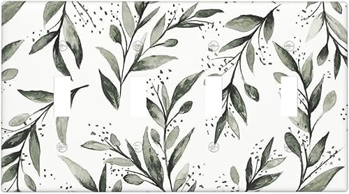 Miniatura 54 de Placa de pared dúplex de receptáculo de dispositivo de 1 gang de madera envejecida blanca gris con veta de tablón, cubierta de enchufe eléctrico de