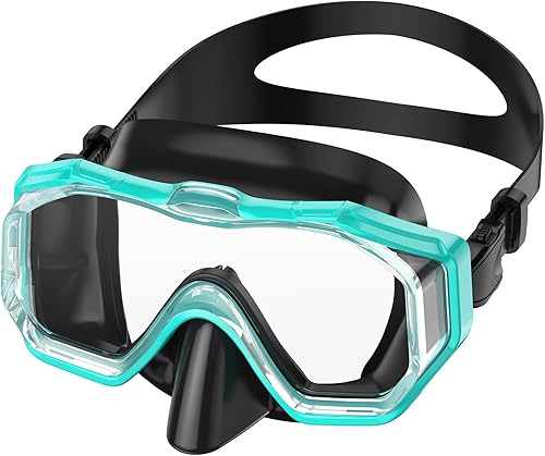 WSTOO Adults Swim Goggles with Nose Cover,HD 3-Window Wide Vision Lens Snorkel Diving Swimming Mask Anti-Fog&Leak