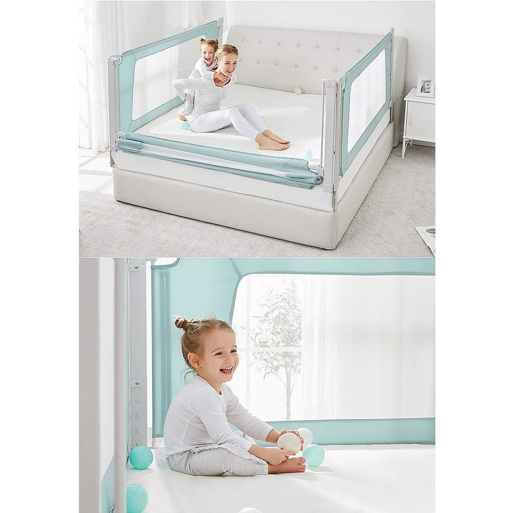 Bettgitter, Sicherheitsbettgitter, Anti-Fall-Bettschutzgitter, großes Bett, Universal-Leitblech, grün, Einzelstück (Farbe: 180 cm)