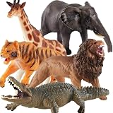 HERSITY Soft Zoo Animals 7' Large Safari Figurines Toys for Toddlers 3-5