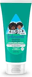 Johnson's Baby Creme Para Pentear Infantil Para Cabelos Crespos Blackinho Poderoso, 200ml
