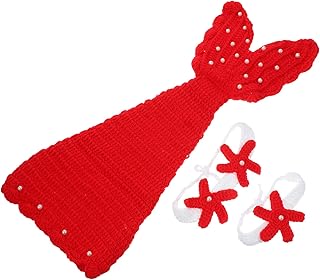 KJHBV 1 De Sereia De Estrela Do Mar Tiaras De Sereia Roupas De Recém-Nascidos Para Fotos Ternos De Presente De Banho Roupa De Sereia Recém-Nascido Kit De Vestido De Sereia