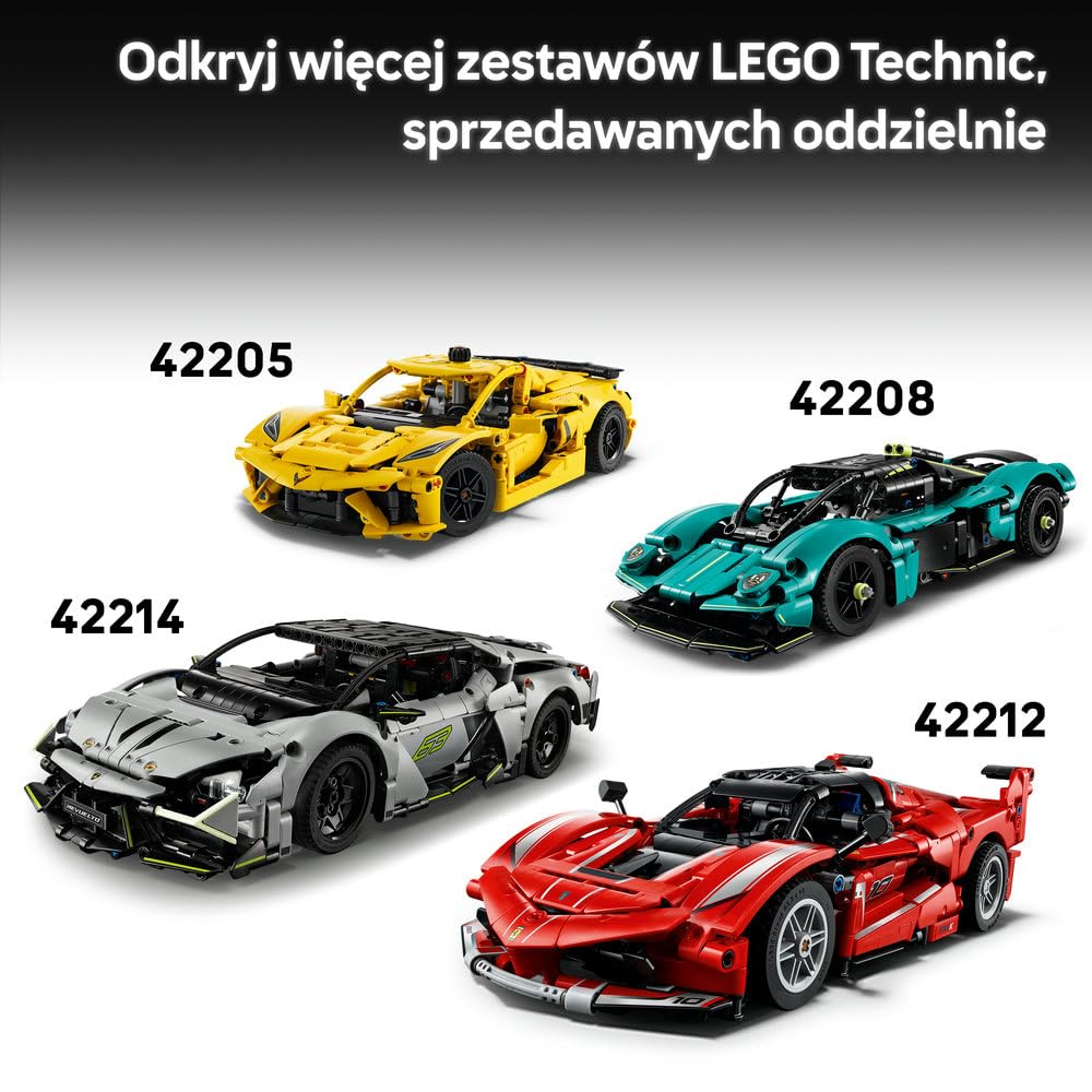 LEGO Technic Samochód Porsche 911 GT3 R REXY AO Racing 42224 | Model samochodu, klocki konstrukcyjne, prezent dla fana motoryzacji 11+, zestaw edukacyjny dla dzieci, 1313 elementów