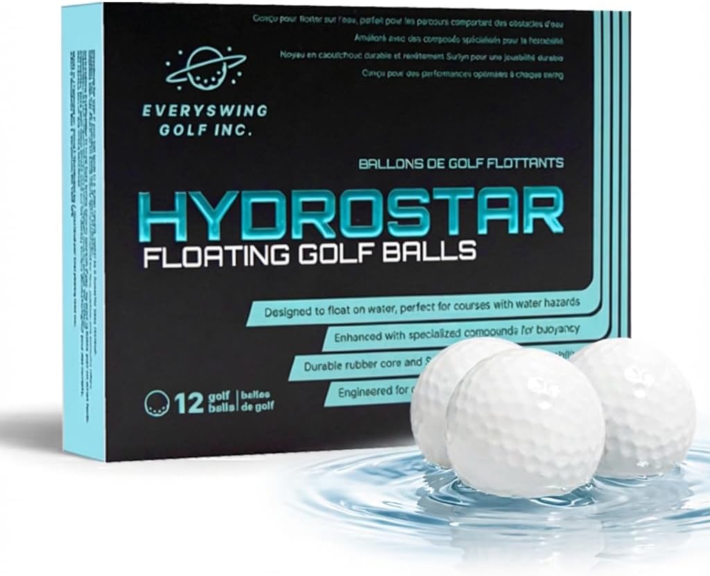 HydroStar Floating Golf Balls – Lightweight Golf Balls for Water Hazards & Pool Practice - Golf Balls That Float in Water