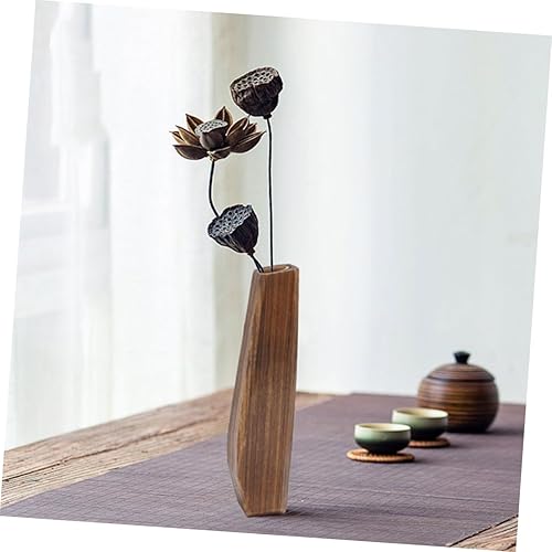 Miniatura 3 de Homoyoyo Decoraciones para Salas De Casa - Jarrones altos de madera, a prueba de fugas, maceta carnosa hecha a mano, decoración de interiores,