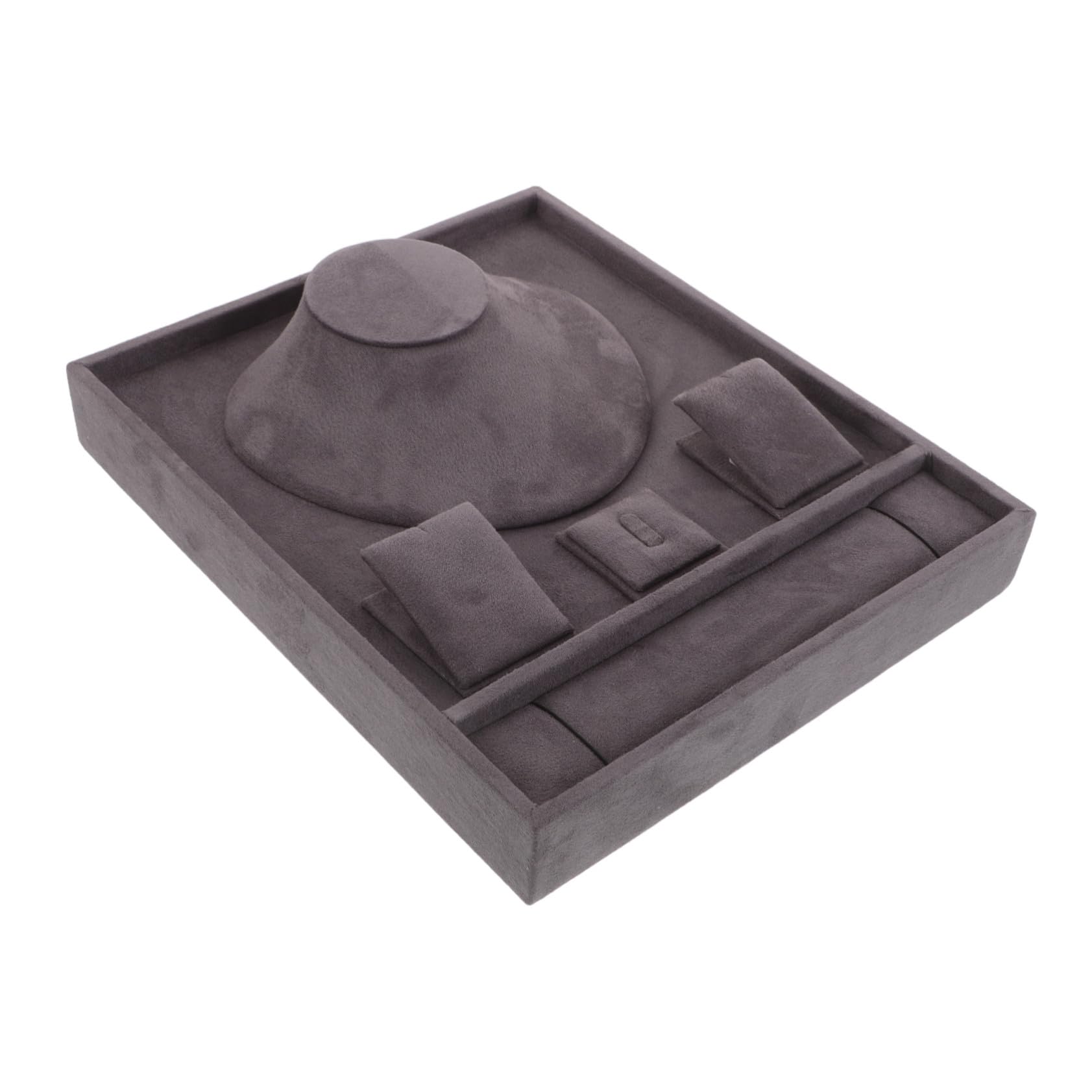 LIFKOME Plateau de Rangement pour Bijoux 30, 2x25x6, 5cm en Velours