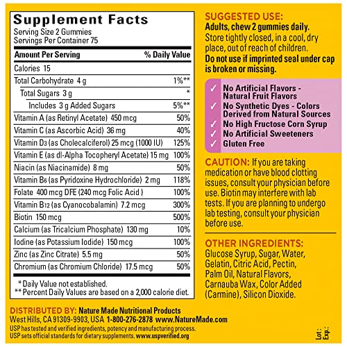 image for Nature Made Multivitamin For Women, Womens Gummy Multivitamins for Dai