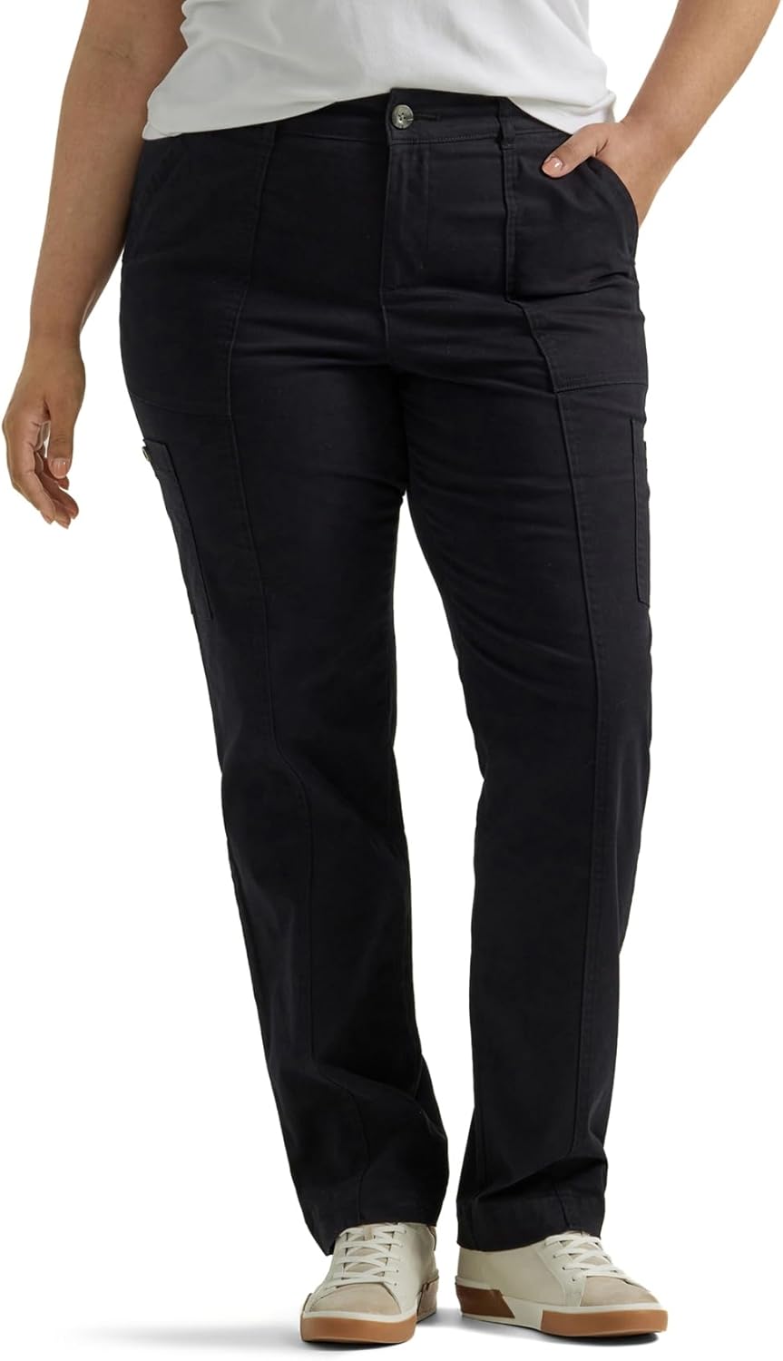 Lee Women’s Plus Size Ultra Lux Comfort with Flex-to-go Utility Pant